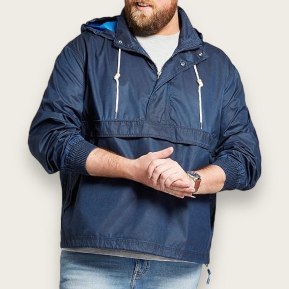 EUC | Good Fellow & Co. | Pullover Rain Jacket | Blue | Small